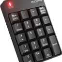 MOFII Number Pad - Black Wireless Bluetooth 5.1 Numeric Keypad Silent 19 Keys USB Keypads, Portable Financial Accounting Numpad 10 Key for Laptop/Notebook/Surface Pro/PC