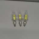 GE Ultra Bright LED Light Bulbs, 100W, Daylight Candle Lights, Clear Decorative CA12 Light Bulbs, Candelabara Base (3 Pack)