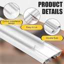 Pushglossy 2 Pcs 36" Kerf Door Sweep Double Bubble Kerf Pre Cut White
