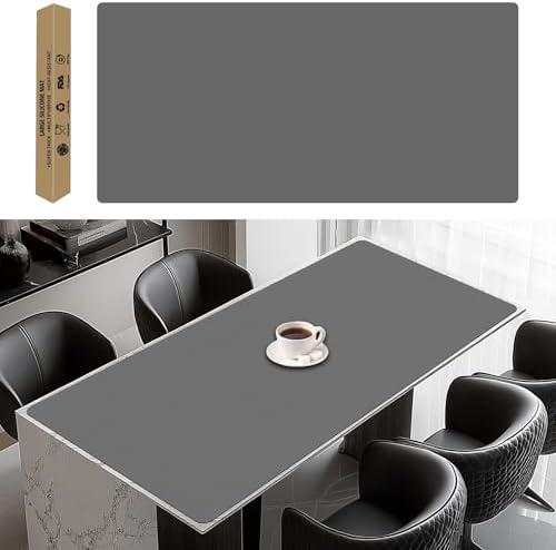 Large Silicone Kitchen Counter Mat, 47.2"x23.6"x0.06" Nonslip Heat Resistant Mat, Shipped Roll Up Cuttable Silicone Countertop Protector, Waterproof Craft Table Placemat, Dark Gray
