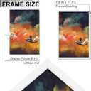 FULDGAENR 8x12 Picture Frame Set of 2, White Frames for 8 x 12 Inch Photo Poster Certificate, High Transparency Wall/Tabletop Frame with Horizontal Vertical Display (2 Pack | White | 8"x12")