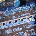 TIAMECH 6 Rolls Plants Symphony PET Tapes - Orchestra Echo Romance Design, Decorative Tape Stickers for Scrapbooking & Journaling, Junk Journal Supplies, and Ephemera