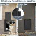 Heavy Duty Dog Door for Wall, Energy Efficient Doggie Door with Aluminum Frame, Telescoping Tunnel, Double Magnetic Flaps and Two Sliding Lock Panels, Easy to Install, Black, X-Large