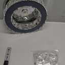 HOPGGIE 12 Inch Crystal Chandeliers LED Ceiling Light Flush Mount Ceiling Light Fixtures Modern Chandelier Light for Kitchen Closet Hallway Bedroom Foyer Laundry Room (Dimmable) (11.8"-dimmable)