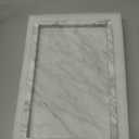 Real Natural Marble Tray for Bathroom, Vanity, Kitchen and Desktop, Rectangle Genuine Marble Stone Tray for Jewelry, Cosmetics, Candles, Lotion, Perfume and Home Decor (12" x 8" x 1.2", White)