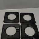 Reusable Black Drip Pans,Square Burner Covers BN24,SGP-400,Gas Burner Liner Covers,Gas Range Drip Pan Made of Porcelain-4packs by MIFLUS