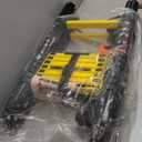 16.5 FT Telescoping A Frame Ladder, 8 Step, ANSI Certified, Type IA Heavy Duty, 330lbs Max Capacity, Aluminum Extension Ladder for Home, Roof, RV; Yellow