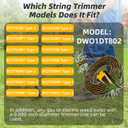 0.080'' DWO1DT802 Replacement String Timmer Lines Compatible with DEWALT Weed Eater, Square Twisted Weed Eater String, Heavy Duty Trimmer String (520 ft.)