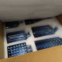 Glass Bud Vase Set of 12, Small Blue Flower Vases for Centerpieces in Bulk, Mini Vintage Vase for Wedding, Home,Table Decoration, Blue 