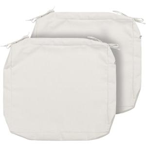 Magpie Fabrics Patio Cushion Covers Set of 2(Replacement Cover only, No Insert!), Waterproof Indoor Ourdoor Deep Seat Chair Cushion Slipcover with Ties(20x18x4 Inch, Cream Beige)
