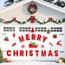 9-Inch Christmas Garage Door Magnets, 25pcs Large Merry Christmas Garge Magnets Decorations, Reflective Holiday Magnetic Murals for Car Refrigerator Mailbox Dishwasher