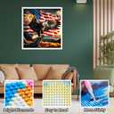 WEUOPG 4 Pack 4th of July Diamond Painting Kits for Adults, Independence Day Eagles Diamond Art Kits, Full Drill Diamond Art with 5D Round Diamonds, DIY Gem Painting Kit for Home Wall Decor 14x14inch