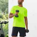 NORTHYARD Men's Athletic Running T-Shirts Workout Lightweight Short Sleeve Performance Shirts Top Tee (Green, XL)