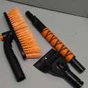 WeenthAvenue 33" Extendable Snow Brush and Ice Scraper for Car Windshield, 2-in-1 Car Snow Brush & Ice Scraper with 360 Pivoting Brush Head and Comfortable Foam Grip for SUV Trucks Sedans,Orange