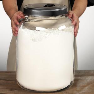 Large Storage Glass Jars with Metal Lids, 5.5 Gallon (21000 ML) Canisters - Super Wide Mouth Heavy Duty with for Storing Flour, Rice, Set of 1 Large Storage Glass Jars with Metal Lids, 5.5 Gallon (21000 ML) Canisters - Super Wide Mouth Heavy Duty with for Storing Flour, Rice, Set of 1