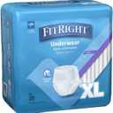 FitRight Super Adult Incontinence Underwear, Maximum Absorbency, X-Large, 56-68, 4 Packs of 20 (80 Total) (XL)