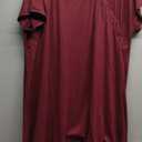 Ekouaer Womens Nursing/Delivery/Labor/Hospital Nightdress Short Sleeve Maternity Nightgown with Button S-XXL (Dark Red)