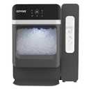 ICEVOKE Countertop Nugget Ice Maker with Side Water Tank, Self-Cleaning Ice Machine with Ice Scoop, 33 lbs/Day Chewable Ice, Ready in 10 Mins, Black