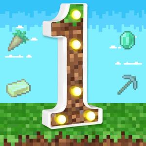 8.5" Pixel Game Party Decorations Light up Numbers Marquee Number Lights Sign Pixel Theme Birthday Party Supplies Table Centerpieces Pixel Pattern Game Theme Night Light for Home Decor (Number 1)