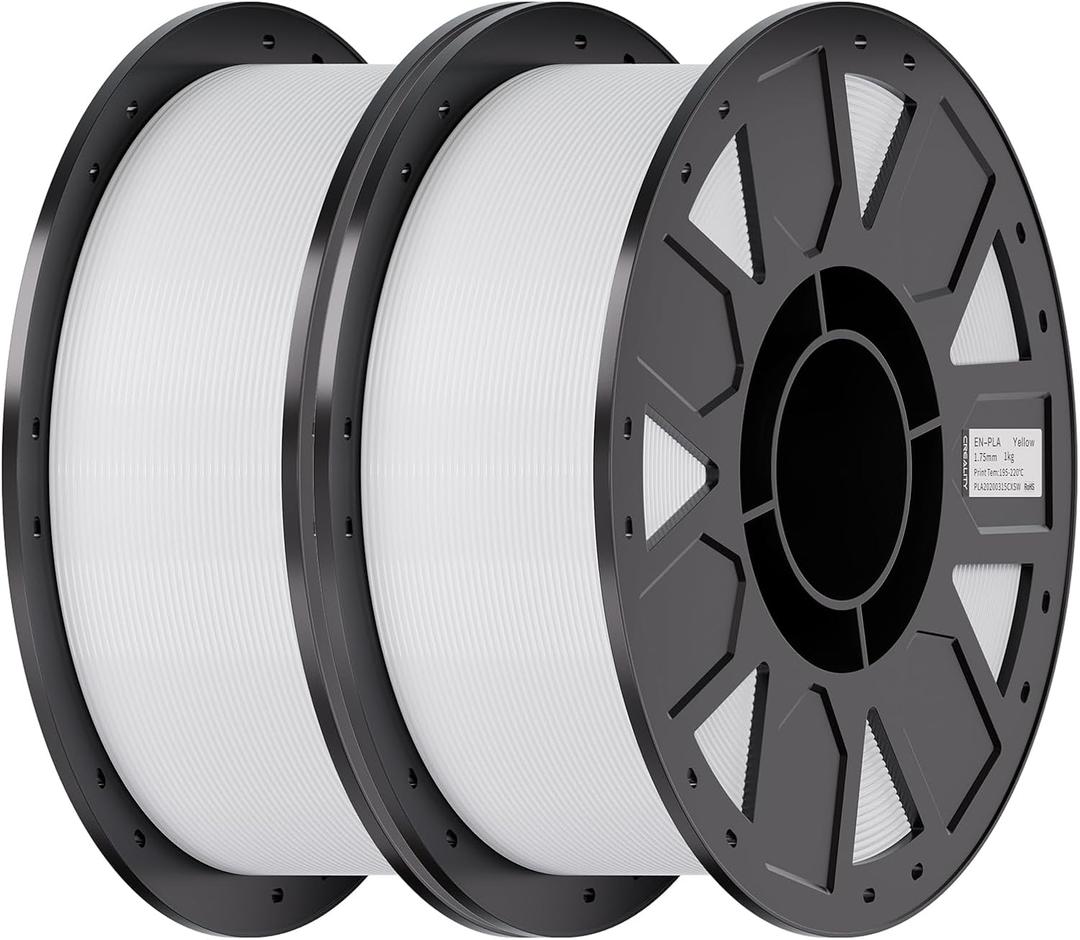 Creality Ender PETG 3D Printer Filament 1.75mm 2KG (4.4lbs), High Precision, Strong Toughness, Odorless, Better Flow, Moistureproof 3D Printing Ender PETG Filament, White & White