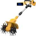 Cordless Tiller Cultivator Compatible with Dewalt 20V Battery(No Battery) 360RPM Electric Garden Tiller, 9 in Tilling Width & 6.6In Depth, Portable Tiller for Lawn/Gardening/Soil Cultivation