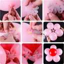 100 Pieces Flower Balloon Clips Balloons Holder Balloon Arch Clips for Baby Shower Wedding Event Decorations Birthday Party Supplies (Flower Style)