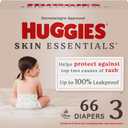 Huggies Size 3 Diapers, Skin Essentials Baby Diapers, Size 3 (16-28 lbs), 66 Count