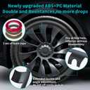 Rim Protector for 20 inch Induction Wheels, ABS Trim Rings for Curb Rash Prevention, Matte Black, Set of 4