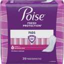 Poise Incontinence Pads for Women 5 Drop: Max Absorbency, Long Length, 39 (1 pack)