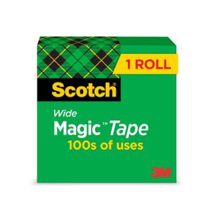 Scotch Magic Tape Refill, Invisible Matte Finish, 1" x 2592" (72 Yards), 3" Core, Single Roll  Ideal for Office, Home and School Use