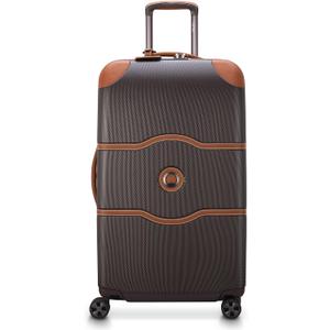DELSEY PARIS Chatelet Air 2.0 - Hardside Checked Luggage Trunk 26 Inch - TSA Lock- 360° Spinner Wheels - Polycarbonate Travel Suitecase, Chocolate Brown
