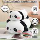 SQEQE Weighted Panda Plush, Weighted Panda Stuffed Animal, Cute Plushies Soft Bear Pillow Toy Gift for Kids Adults 13.8 Inch, 1.6 Lbs