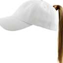 Classic Plain Ponytail Messy High Bun Headwear Adjustable Cotton Trucker Mesh Glitter Hat Baseball Cap