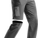 FREE SOLDIER Men's Outdoor Convertible Hiking Pants with Belt Lightweight Quick Dry Tactical Cargo Pants Nylon Spandex (Gray 32W x 30L)