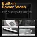 High Pressure 10 Ways Handheld Shower Head Matte Black- Anti-clog Nozzles, Built-in Power Wash to Clean Tub, Wall & Overhead Brackets,Magnetitc Rainfall Shower Wand,Built-in 2 Power Jet