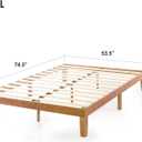 Mellow Naturalista Classic - 12 Inch Solid Wood Platform Bed with Wooden Slats, No Box Spring Needed, Easy Assembly, Full, Natural Pine