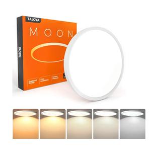 TALOYA Flush Mount 12 Inch Ceiling Light (Milk White Shell), 20W Surface Mount LED Light Fixture for Bedroom Kitchen,5 Color Temperatures in One,0.94 Inch Thickness Round