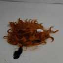 Short Wavy Copper Red Wigs for Women 14 Inch Middle Part Shoulder Length Pastel Orange Bob Wavy Wig Curly Wavy Synthetic Cosplay Wig for Girl Colorful Costume Wigs