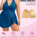 D+ Cups Double-Sided Sticky Inserts Lightly Padded Bras for Large Breast, Reusable Sticky Bra for Large Bust (Brown, XL)