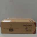 Kviflon Farmhouse Ceiling Fans with Lights and Remote, 52 Inch Indoor Chandelier Ceiling Fan with Light, Crystal Fandelier Ceiling Fans for Living Dining Room Bedroom, Wood Blades, Quiet, Black