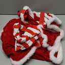 SOMSOC Mrs Santa Claus Costume Christmas Outfits For Women With Cape Santa Halter Dress Socks Balloons Xmas Cosplay, M