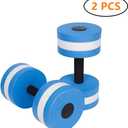 BigBoss Sports Aquatic Exercise Dumbbells Aqua Fitness Barbells Exercise Hand Bars-Set of 2 (blue)