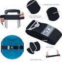 Bylion 2-in-1 Travel Belt for Luggage, Luggage Straps for Add a Bag Adjustable Suitcase Straps with Alloy Buckle Elastic Bungees Belt Hands-Free for Airport, Personalized Travel Accessories (Black)