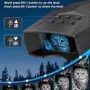 Night Vision Goggles - Night Vision Binoculars for Adults, 5000mAh Rechargeable Infrared Binoculars with 3'' Large Screen, 10X Digital Zoom External Flashlight for Camping (Black)