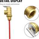 91604 1/2 inch Relief Valve, 150 PSI Temperature and Pressure Relief Valve, Replacement for Camco 10423 G10-1E G10-2E G610-3E G9 G16 GE9 GE16 GEH9 GEH16 RV Electric Water Heaters Valve