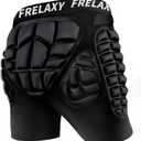 Frelaxy 3D Protective Butt Pads Padded Shorts for Snowboard, Ski and Skate, Crash Pad Impact Gear, Protection for Tailbone, Hip, and Butt (Black)