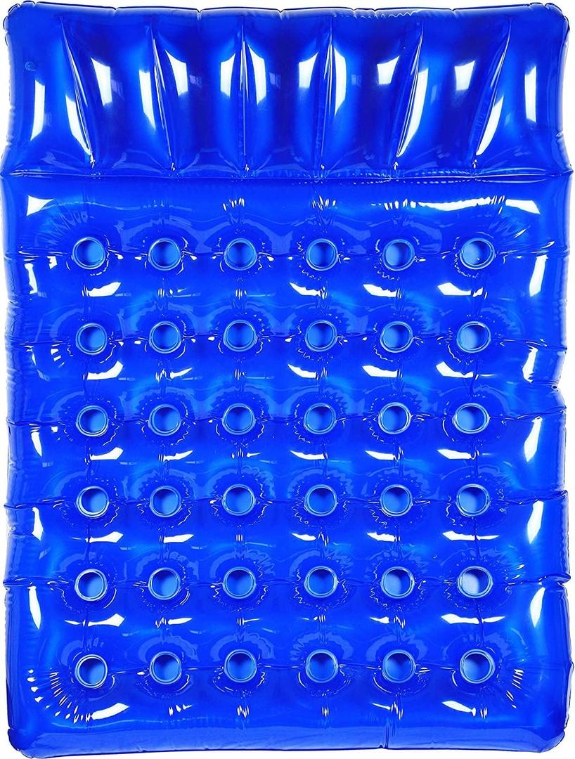 Greenco Giant Inflatable Double Mattress Pool Lounger Float, 78 Inch Blue Swimming Pool Float with Pillow Headrest for Pool or Lake, Swimming Pool Party Lounge Raft