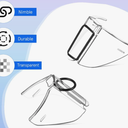 Pair Flank Protector Sunglasses Eyeglasses - Clip on Glasses Protective Cover Clear Side Shield Metal Eye Glasses