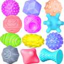 12 Pcs Sensory Balls for Toddlers 1-3, Sensory Baby Toys 6-12 Months, Montessori Toy for Babies 6-12 Months Squeeze, Infant Toys Soft Multi Ball Set Gifts with Bright Color Textured