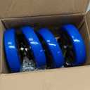 6 Inch Caster Wheels 2800Lbs, Casters Set of 4 Heavy Duty with Brake, Outstanding Safety Dual Locking Casters, Polyurethane Foam No Noise Wheels, Top Plate Castor Wheels(2 Hardware Kits Included)